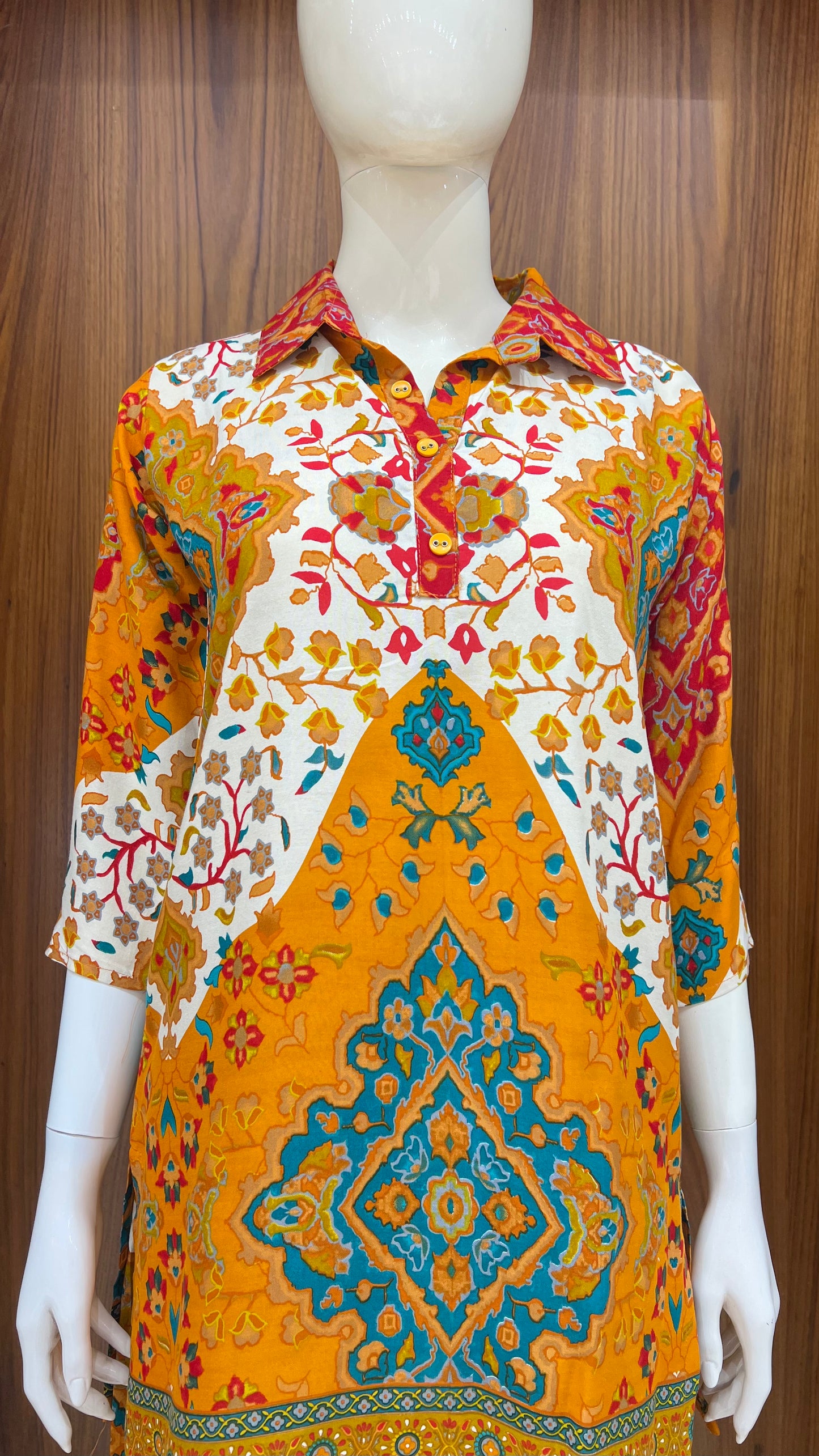 "Marigold Medallion" - Traditional Printed Cord Set