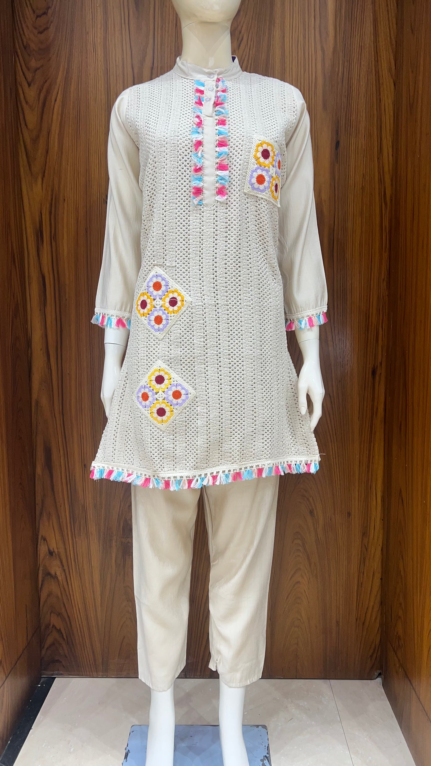 "Boho Fiesta" - Crochet & Tassel Co-ord Set