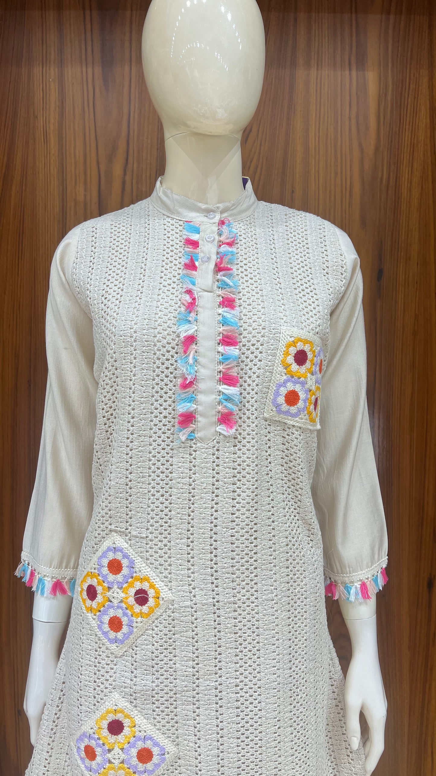 "Boho Fiesta" - Crochet & Tassel Co-ord Set