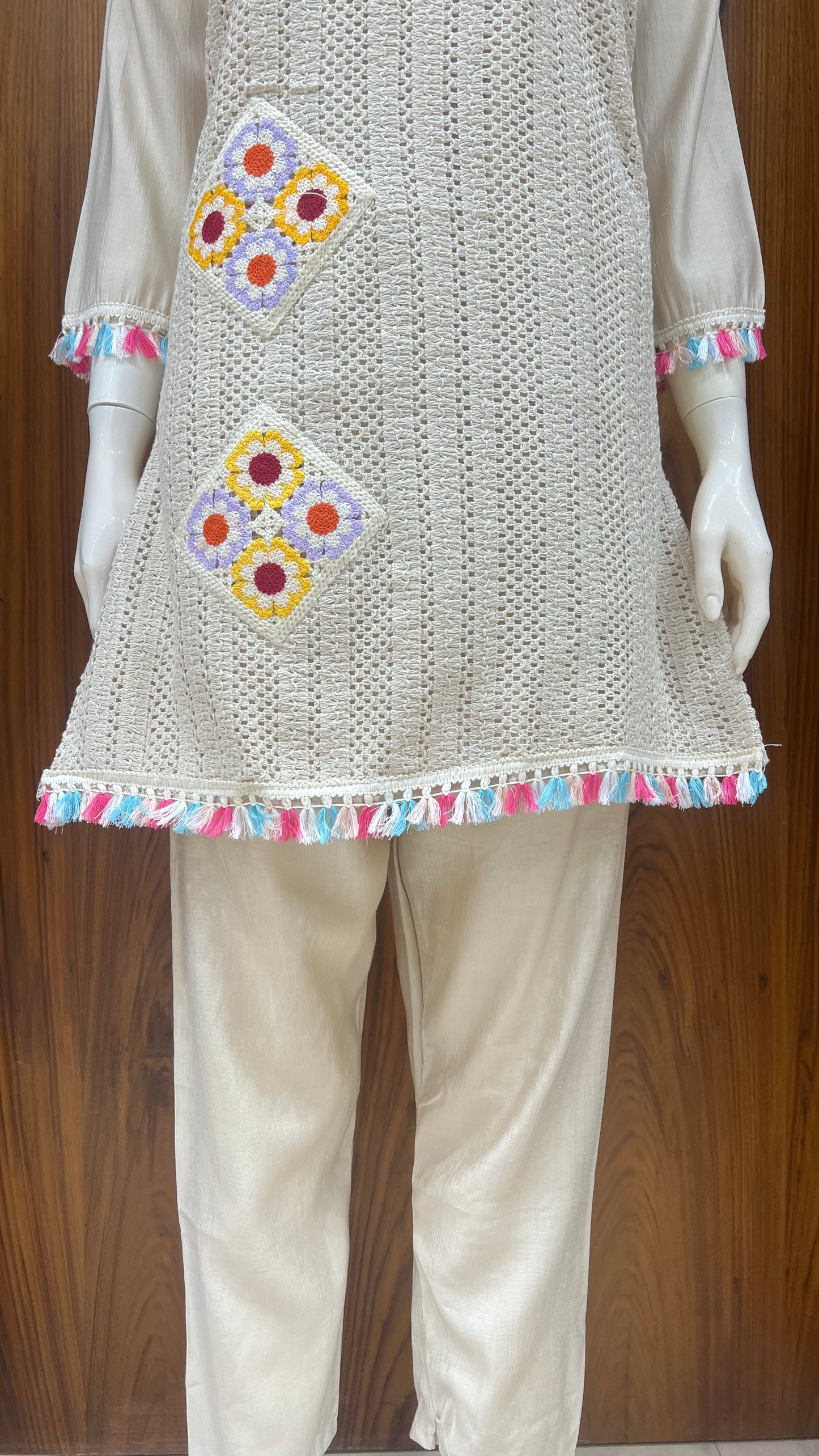 "Boho Fiesta" - Crochet & Tassel Co-ord Set