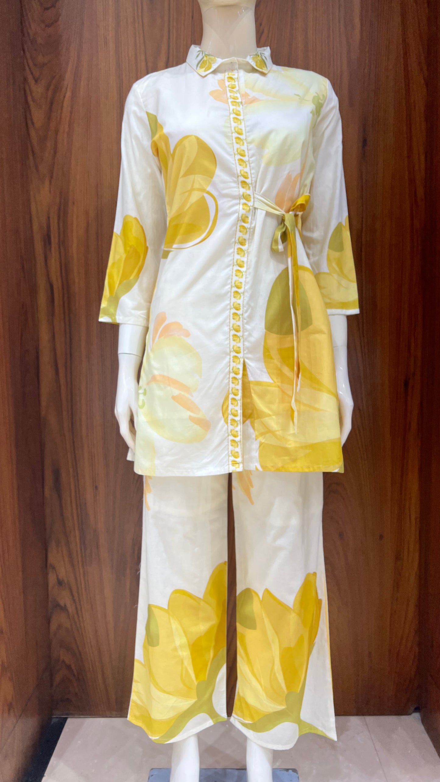 "Sunshine Tulip" - Abstract Floral Print Co-ord Set