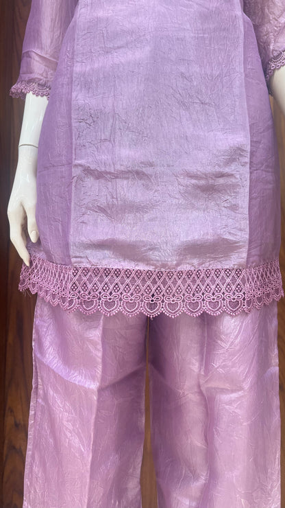 "Royal Mauve" - Embellished Crushed cord Set