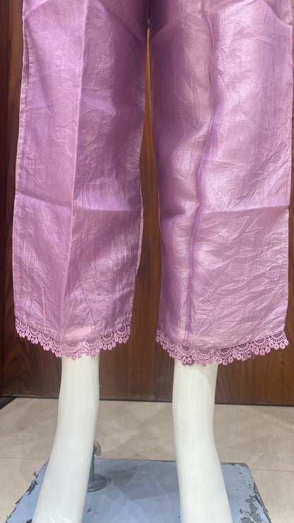 "Royal Mauve" - Embellished Crushed cord Set