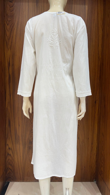 Elegant White Chikankari Kurta