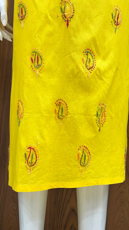 Sunshine Yellow Multicolor Embroidered Kurta