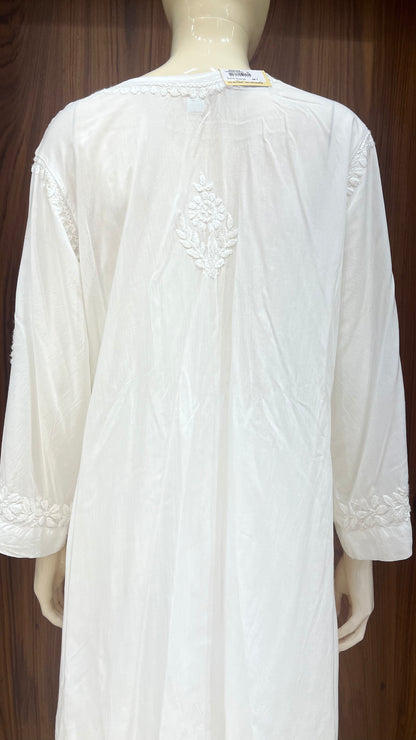 Off-White Self-Embroidered Co-ord Set with Floral Detailing