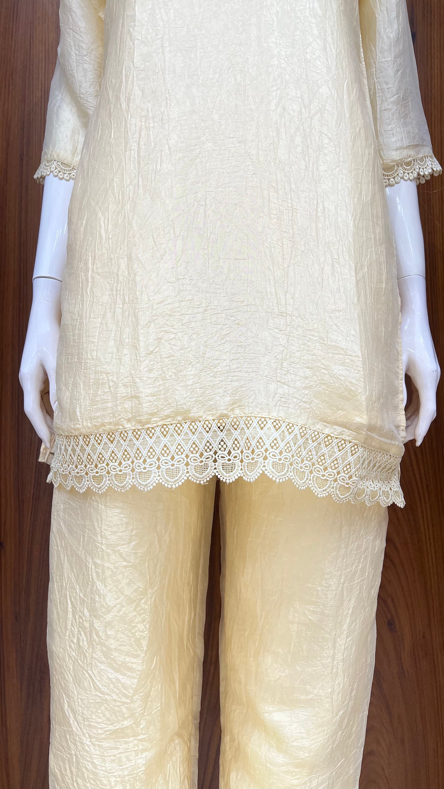 "Champagne Sparkle" - Embellished Tissue Cord Set