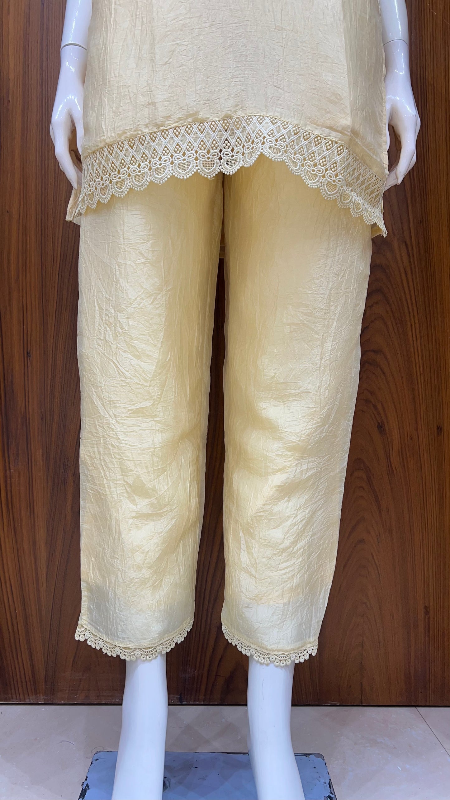 "Champagne Sparkle" - Embellished Tissue Cord Set