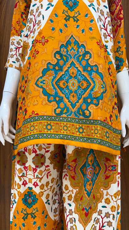 "Marigold Medallion" - Traditional Printed Cord Set