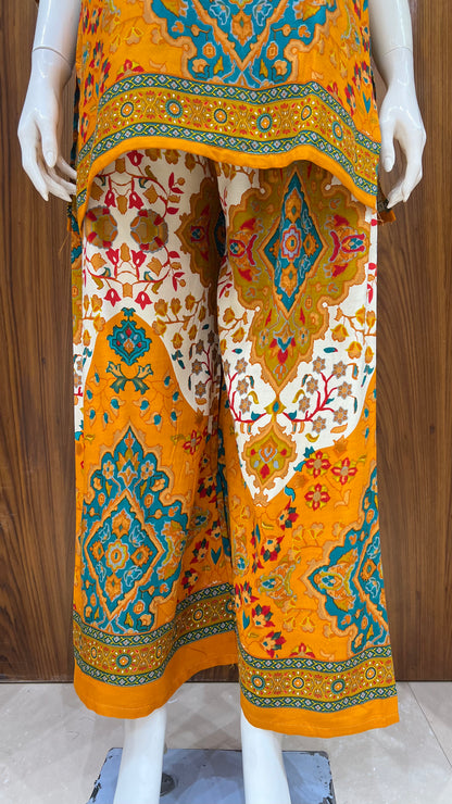 "Marigold Medallion" - Traditional Printed Cord Set