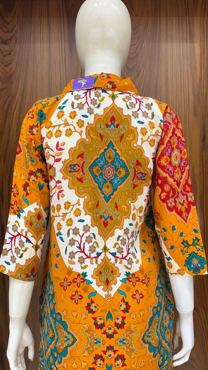 "Marigold Medallion" - Traditional Printed Cord Set