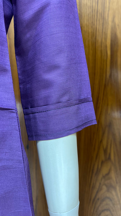 "Violet Vine" - Asymmetrical Embroidered Co-ord Set