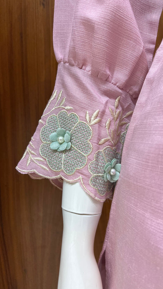 "Enchanted Garden" - 3D Floral Applique Co-ord Set