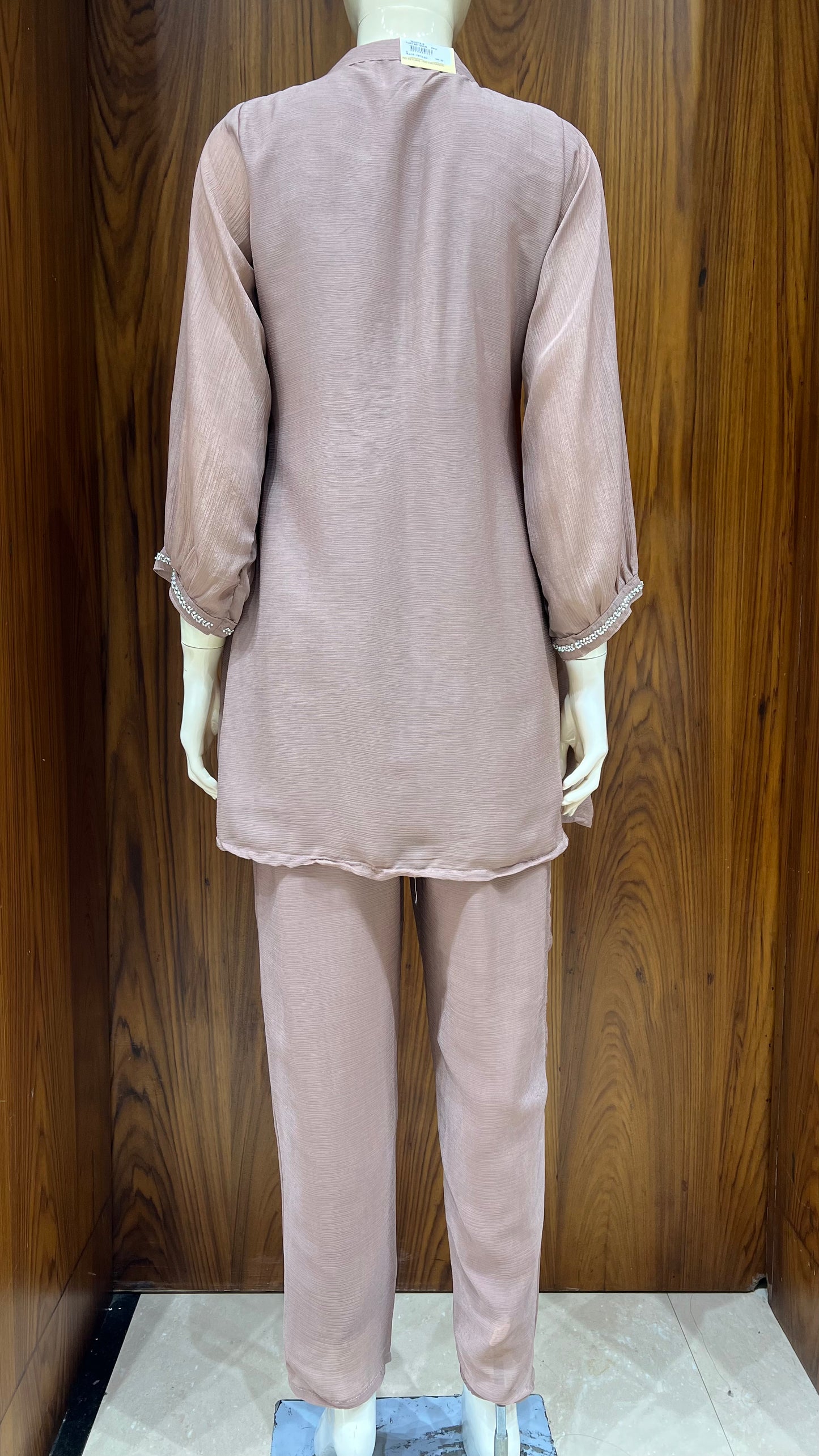 "Mauve Mist" - Beaded Floral Co-ord Set
