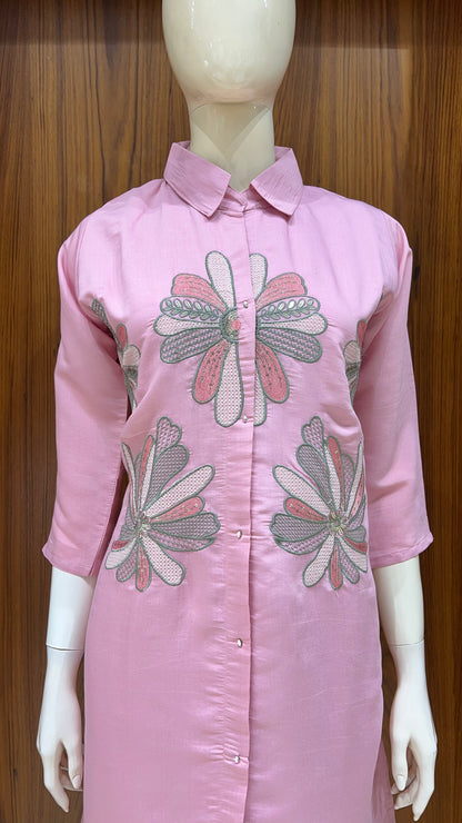 "Artisan Bloom" - Abstract Floral Embroidered Co-ord Set