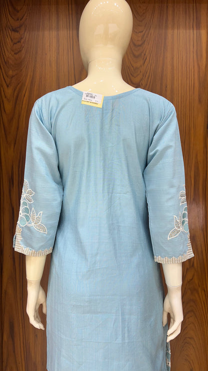 "Serene Sky" - Floral Cutwork Co-ord Set