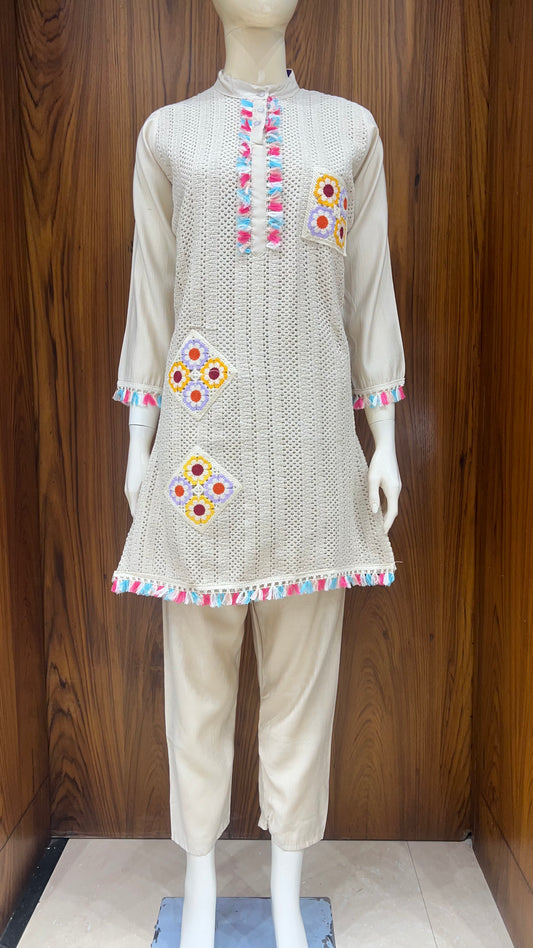 "Boho Fiesta" - Crochet & Tassel Co-ord Set