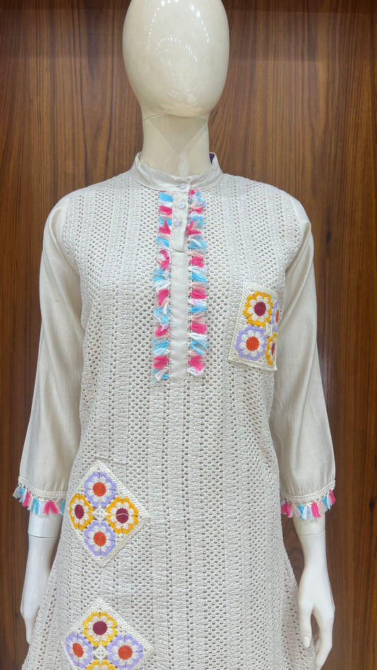 "Boho Fiesta" - Crochet & Tassel Co-ord Set