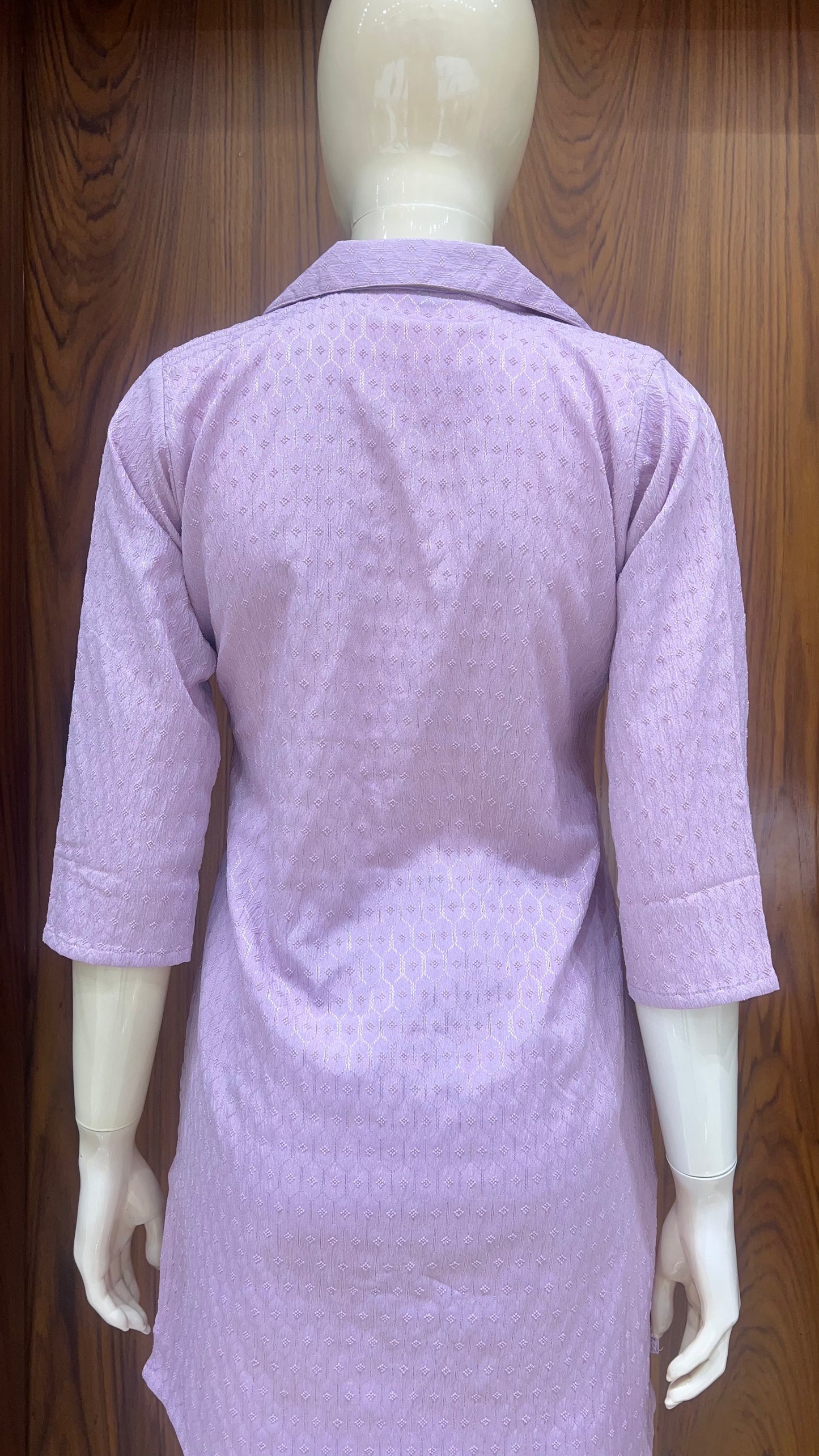 "Lilac Leaf" - Textured & Embroidered Co-ord Set