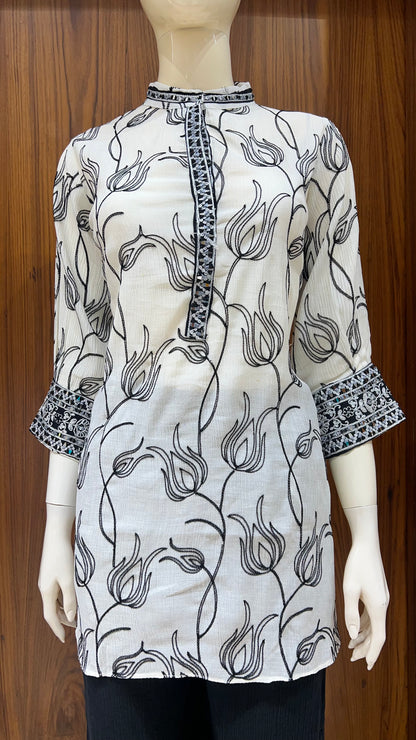 "Graphic Tulip" - Monochrome Printed Co-ord Set