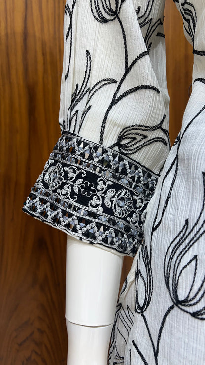 "Graphic Tulip" - Monochrome Printed Co-ord Set