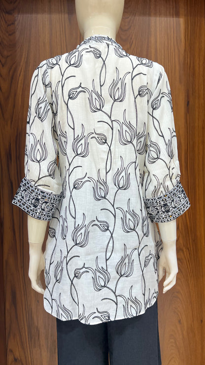 "Graphic Tulip" - Monochrome Printed Co-ord Set